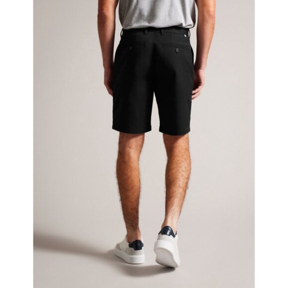 Ted Baker Mens 32R 9inch Inseam Chino Shorts Black Preppy Casual Cotton Designer - Picture 3 of 11